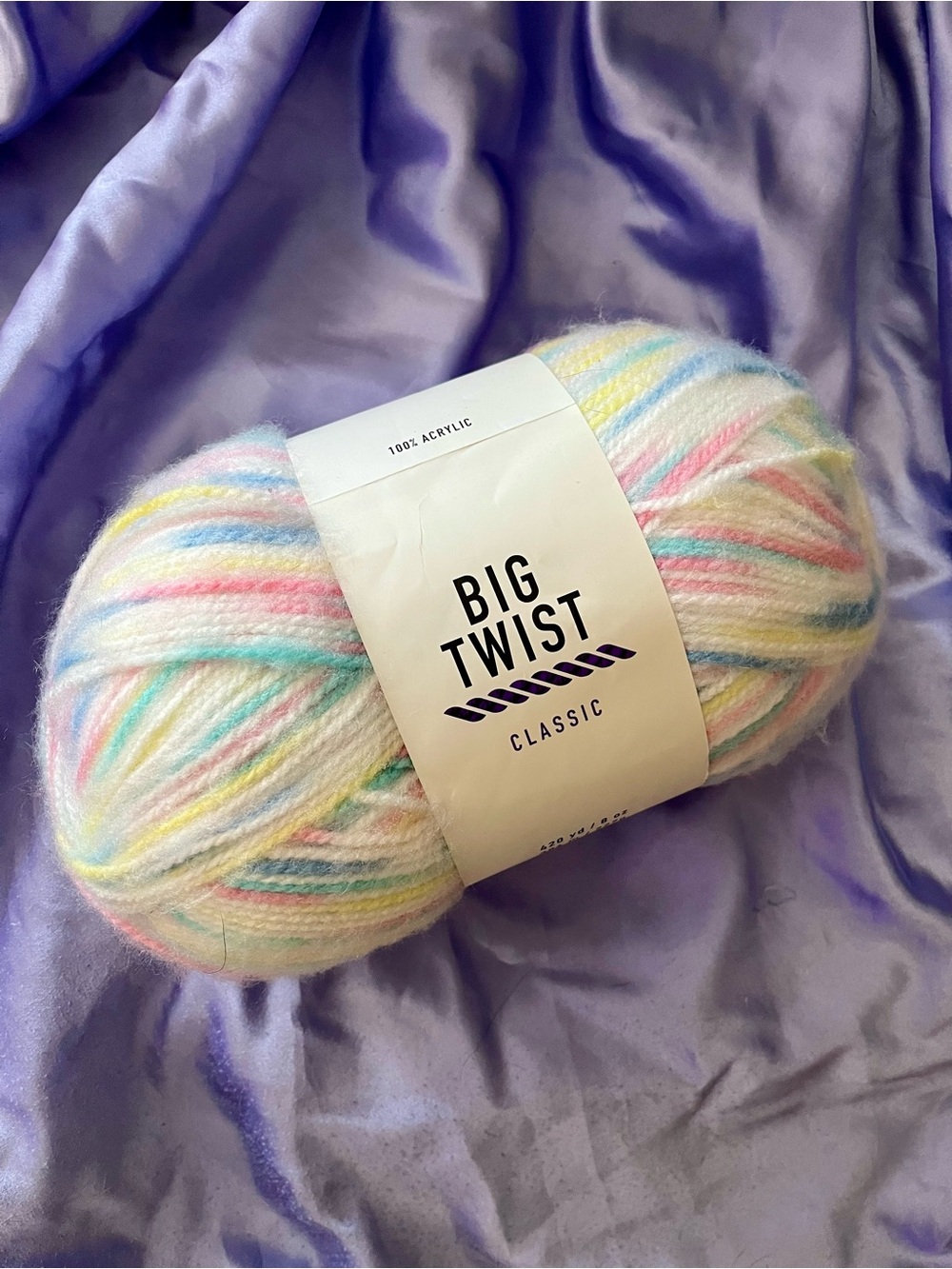Classic Pastel Multi-Color Acrylic Yarn